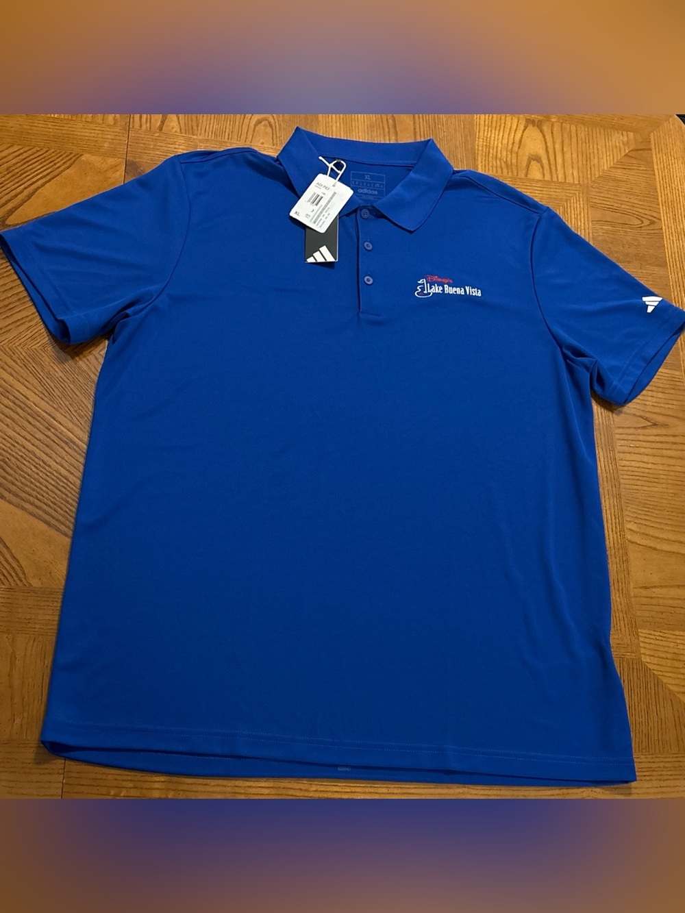 NWT Adidas Disney's Lake Buena Vista Blue Golf Polo Shirt Men's size XL